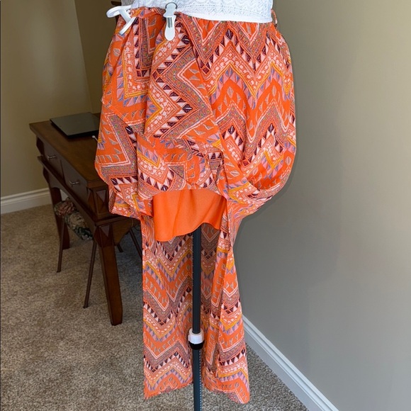 Ardene White and Orange Chevron Maxi Sundress Sleeveless - Picture 5 of 11